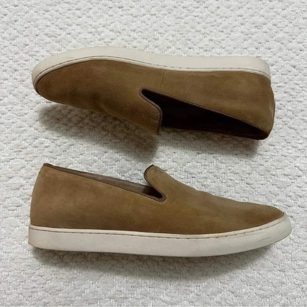 Birdies The Swift Classic Shell Sneakers Beige Suede Slip On Women’s Size 8.5 - Picture 1 of 9